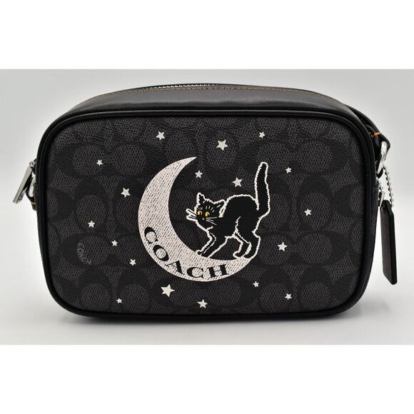 Coach Signature Halloween Cat Mini Jamie Camera Bag Black Crossbody Limited 2024